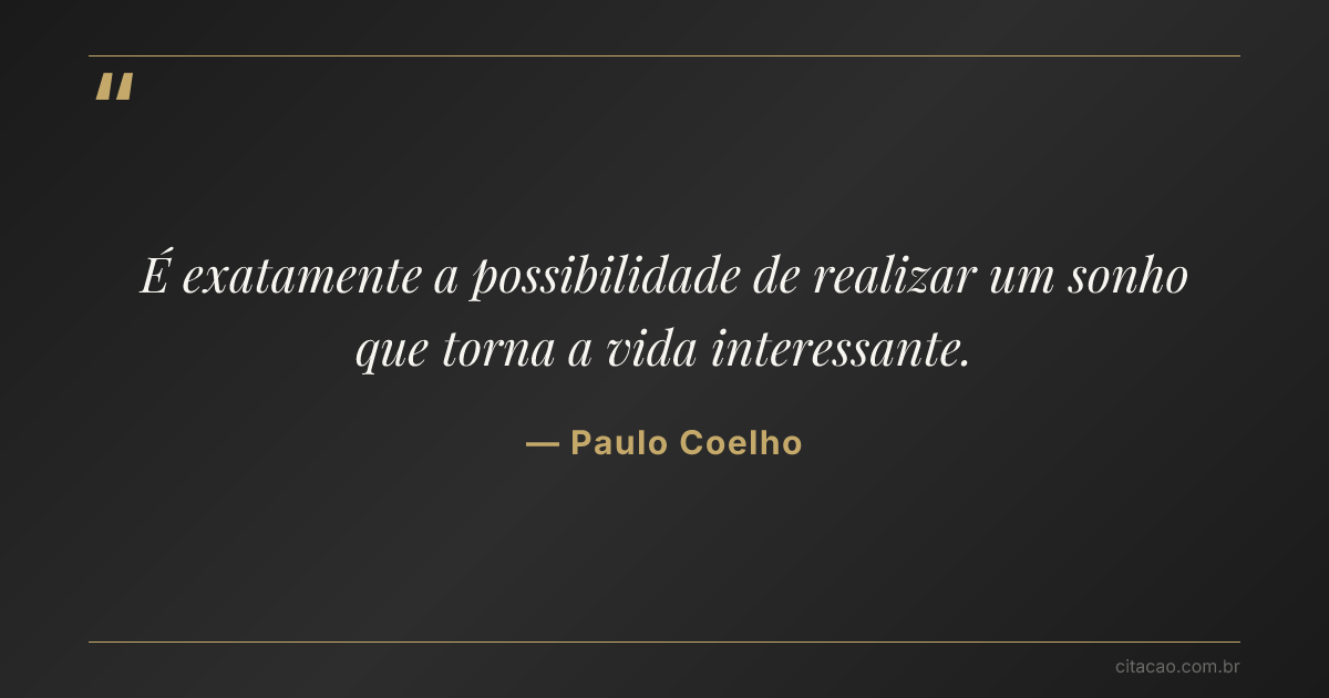 Citação de Paulo Coelho