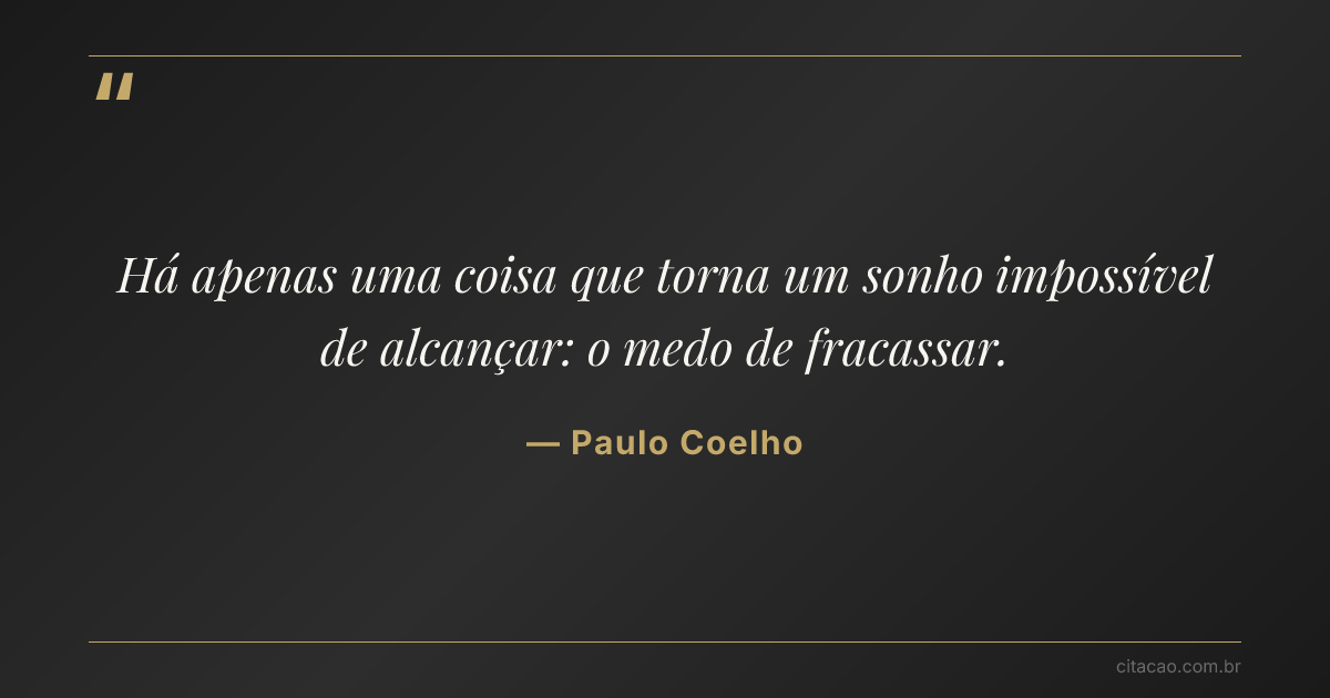 Citação de Paulo Coelho