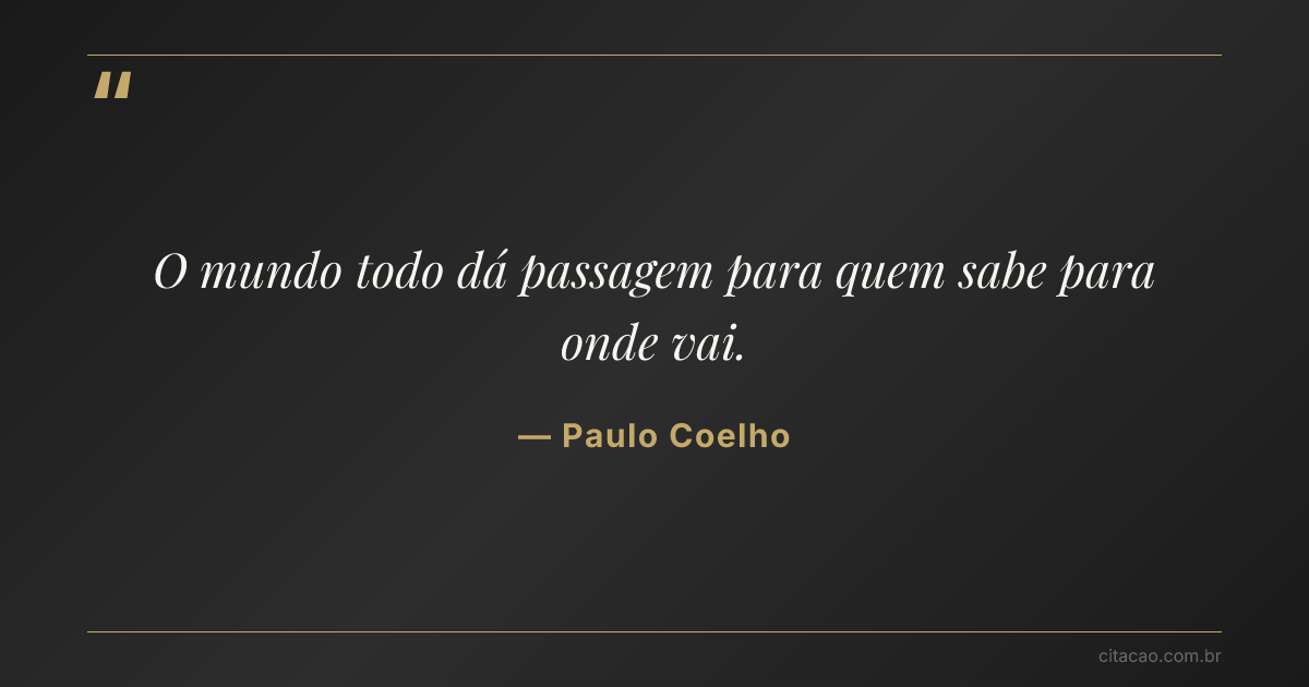 Citação de Paulo Coelho