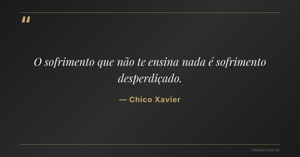 Citação de Chico Xavier