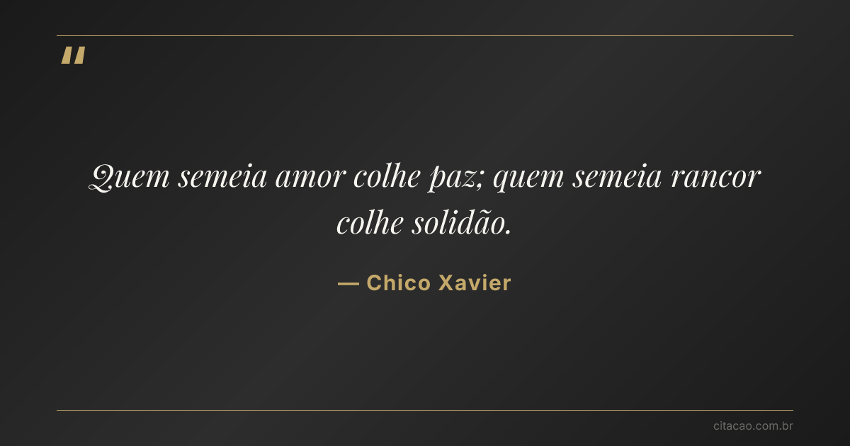Citação de Chico Xavier