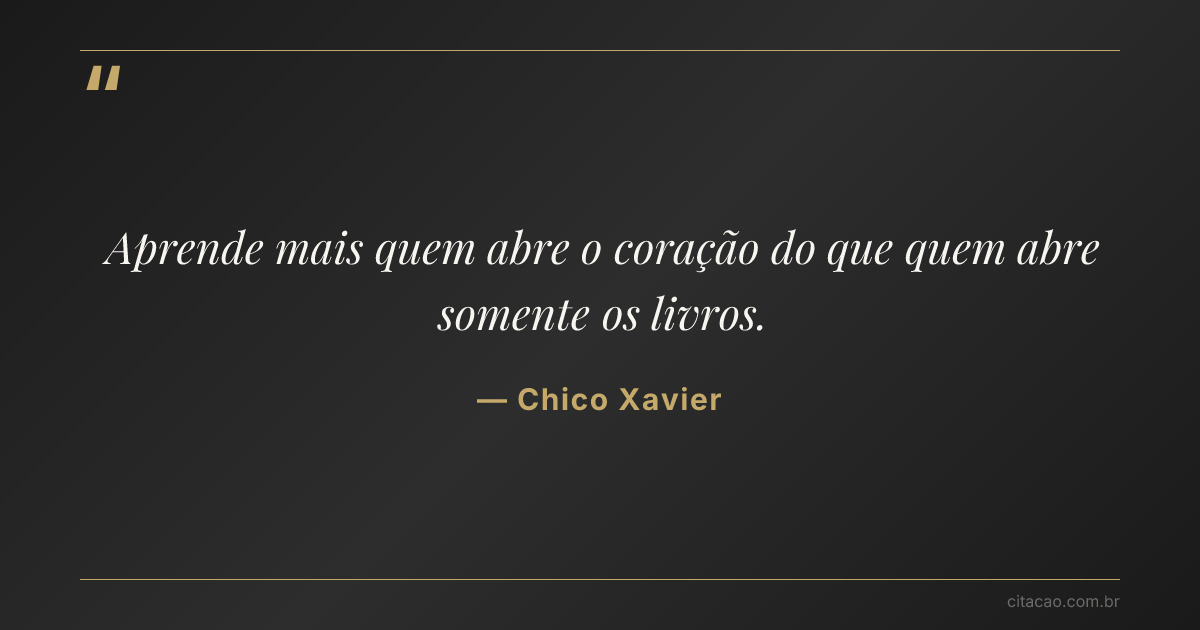 Citação de Chico Xavier