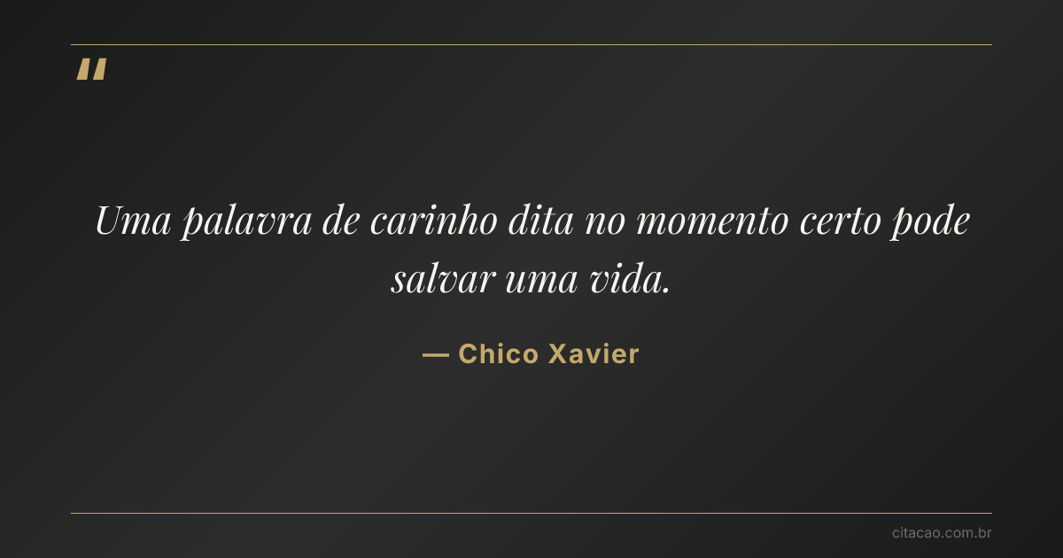 Citação de Chico Xavier
