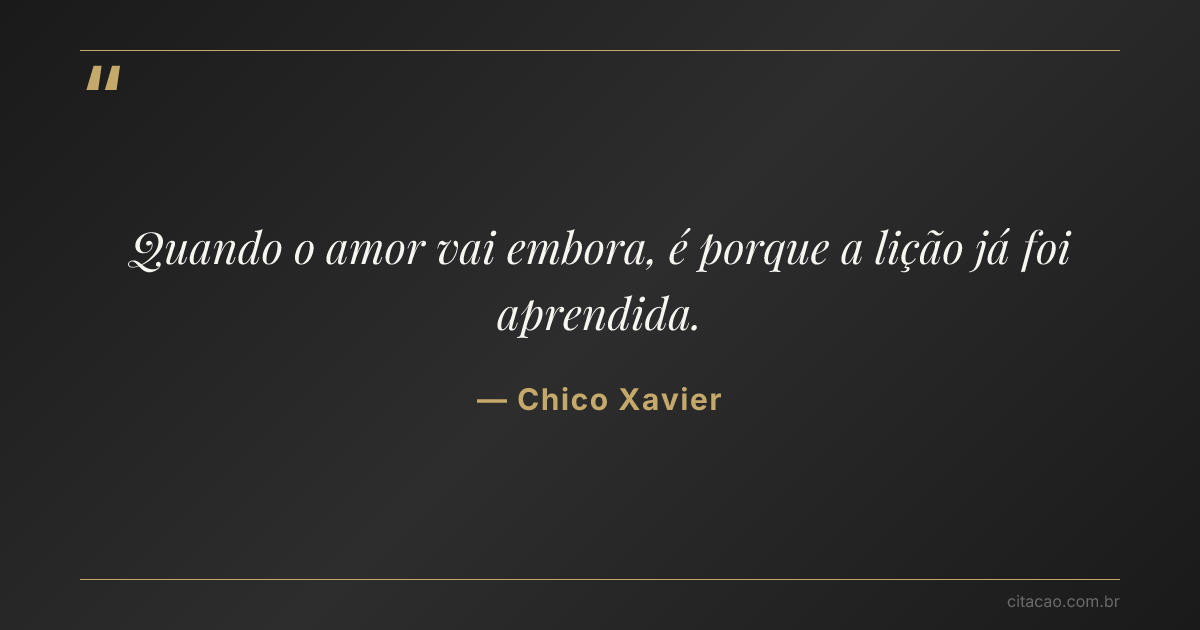 Citação de Chico Xavier
