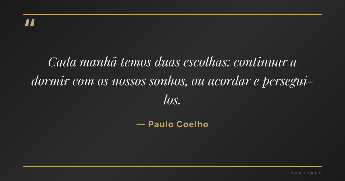 Citação de Paulo Coelho