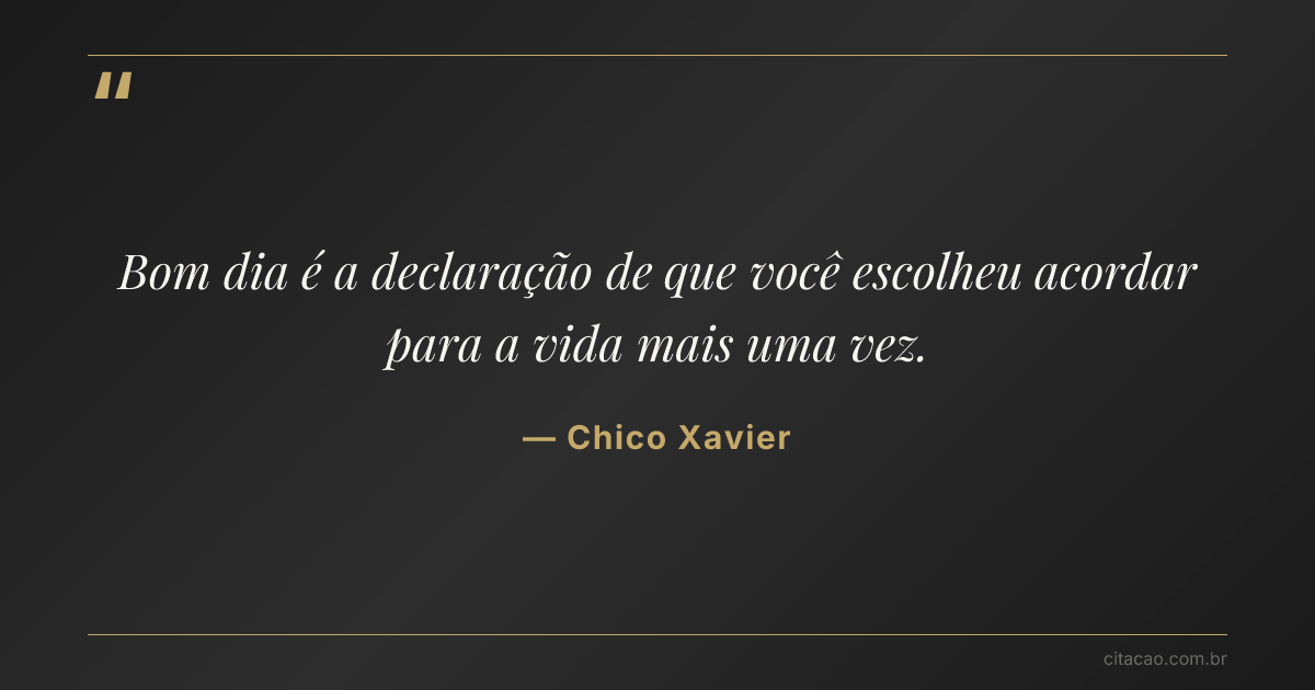 Citação de Chico Xavier