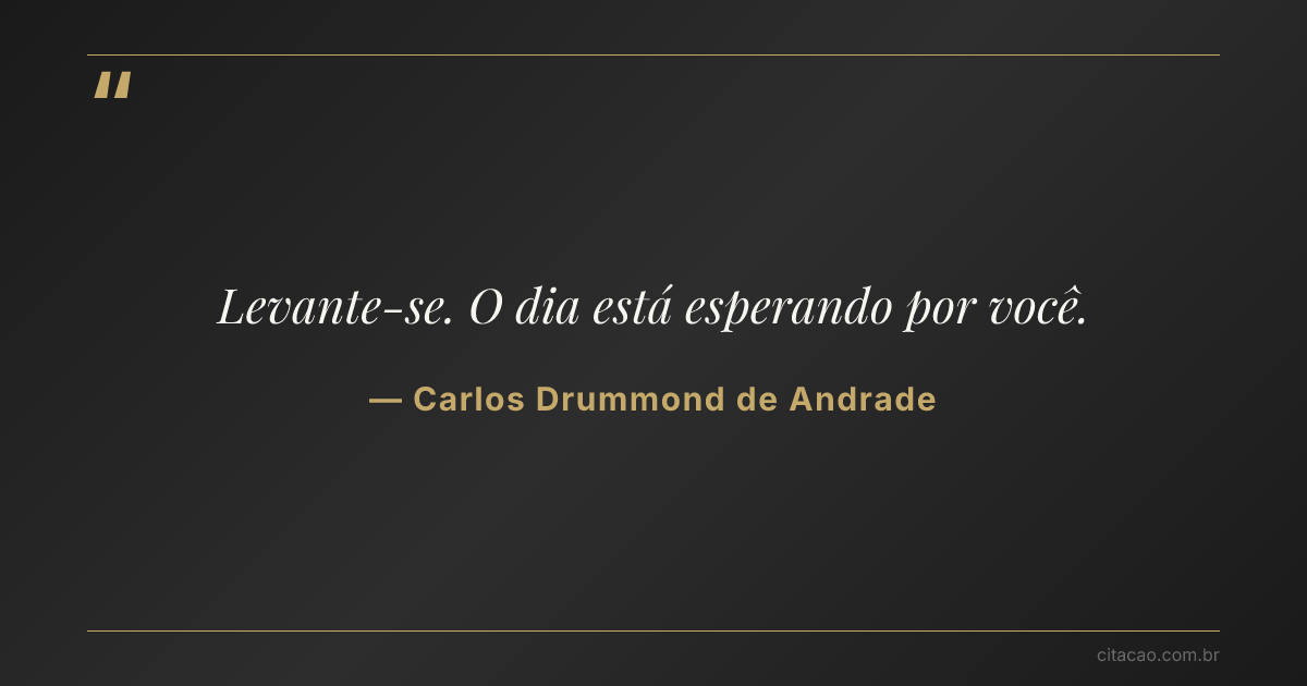 Citação de Carlos Drummond de Andrade