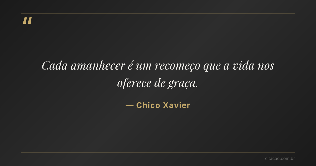Citação de Chico Xavier