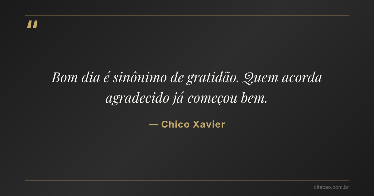 Citação de Chico Xavier