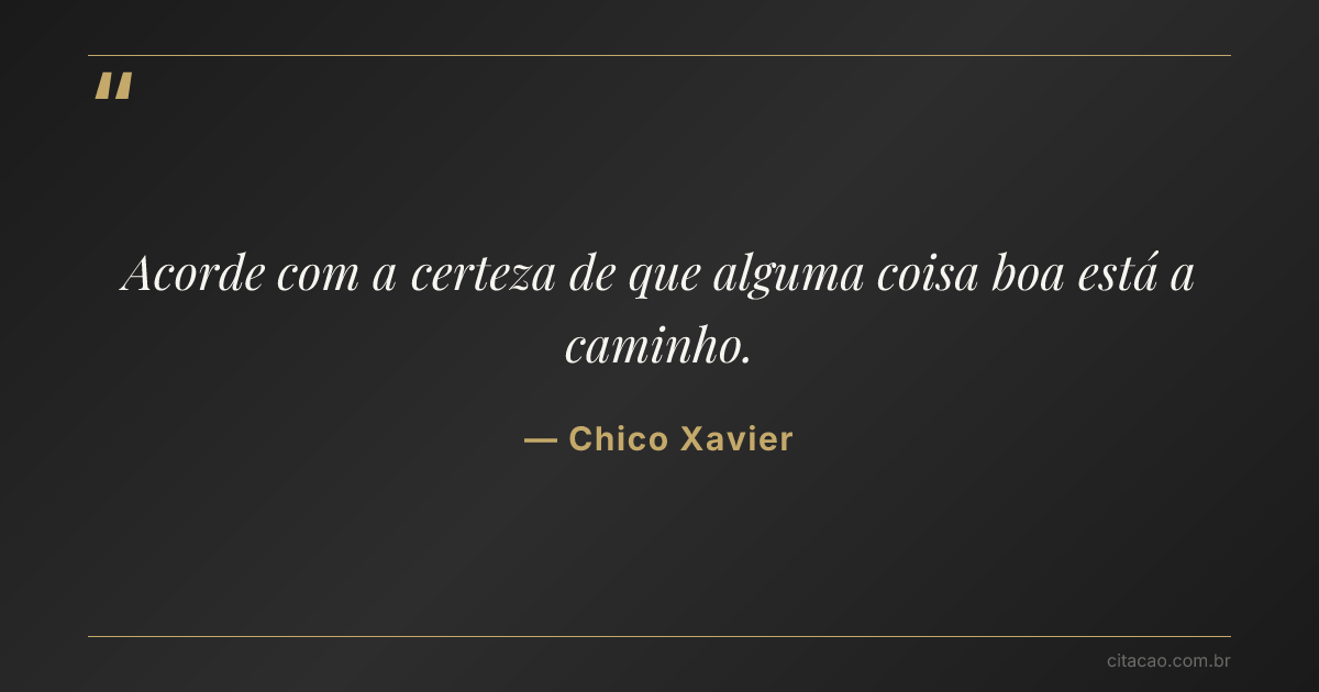 Citação de Chico Xavier