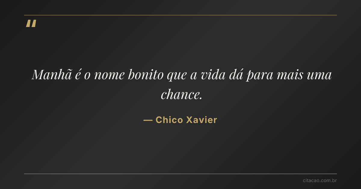 Citação de Chico Xavier