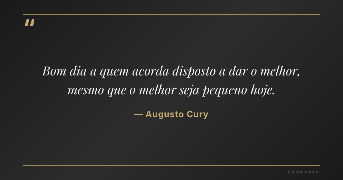 Citação de Augusto Cury