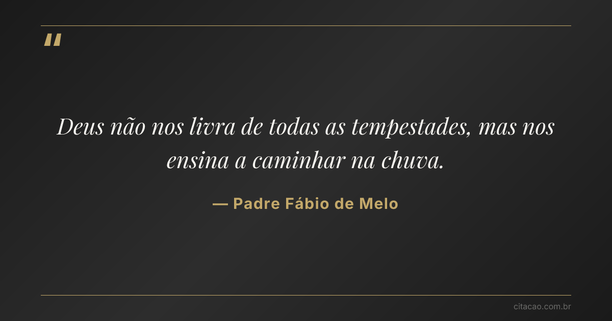 Citação de Padre Fábio de Melo