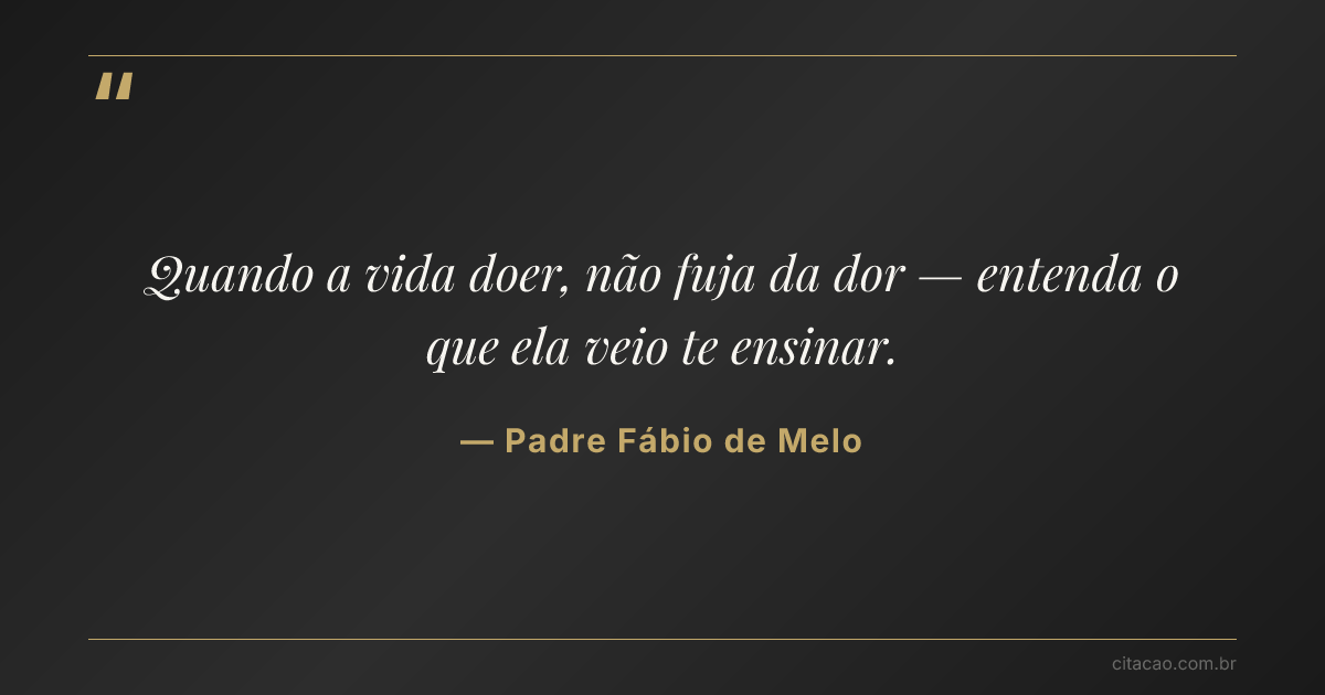 Citação de Padre Fábio de Melo