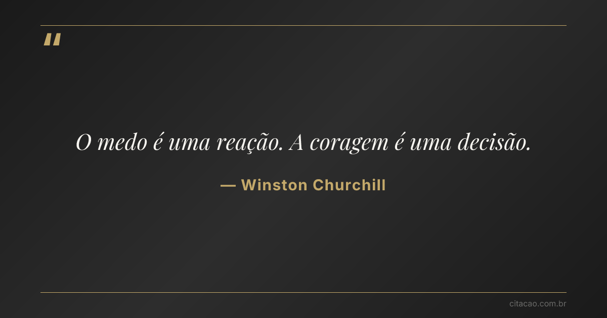Citação de Winston Churchill