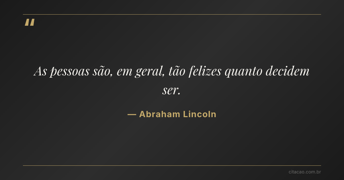 Citação de Abraham Lincoln