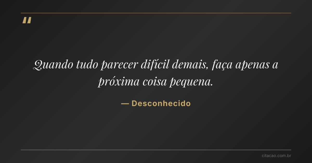 Citação de Desconhecido