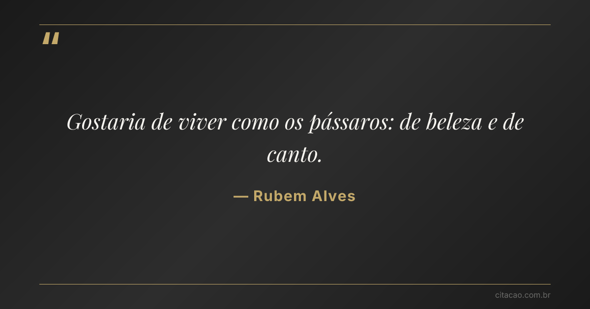 Citação de Rubem Alves