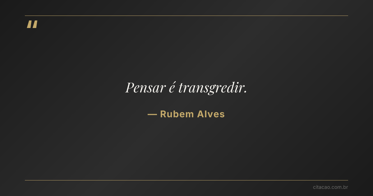 Citação de Rubem Alves