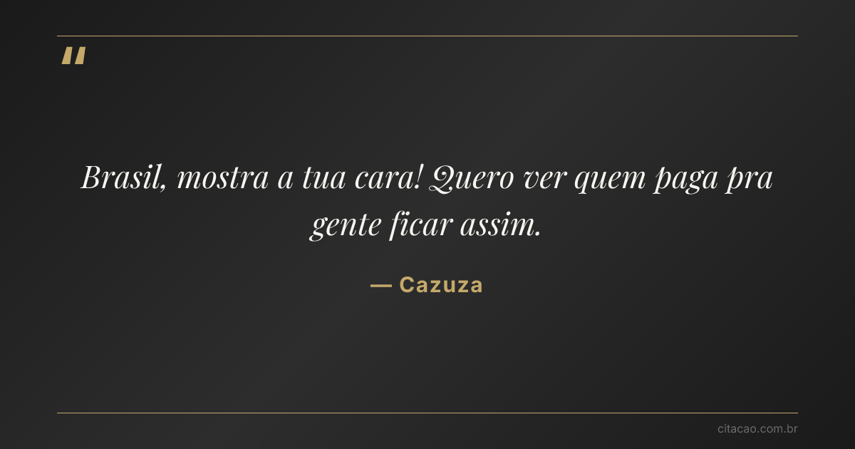 Citação de Cazuza