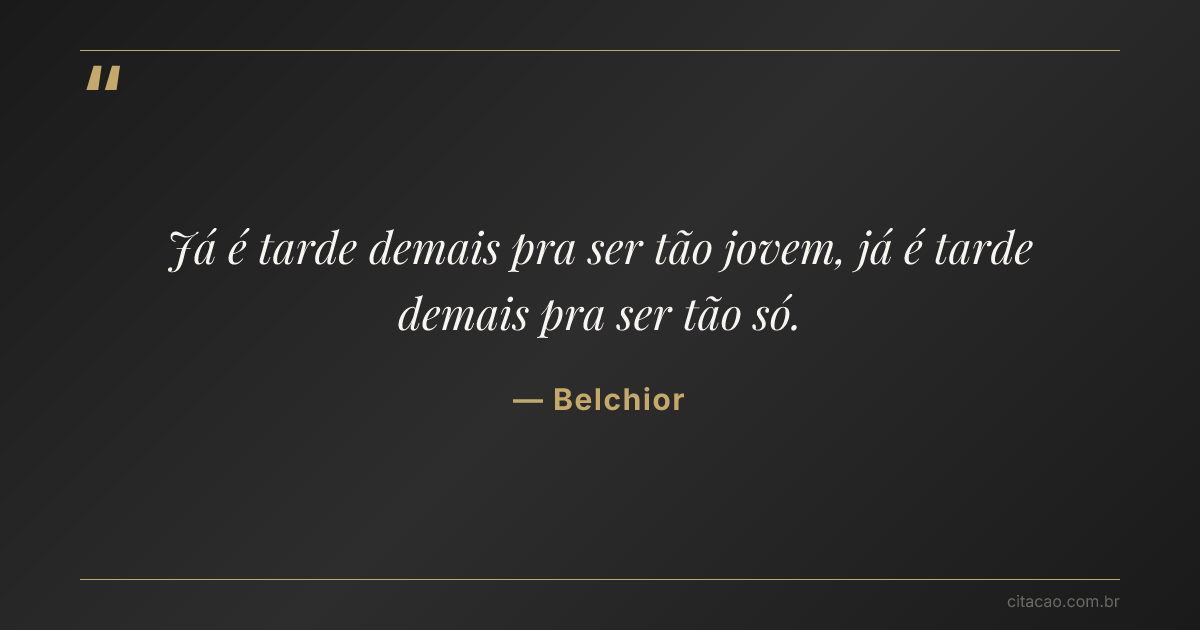 Citação de Belchior