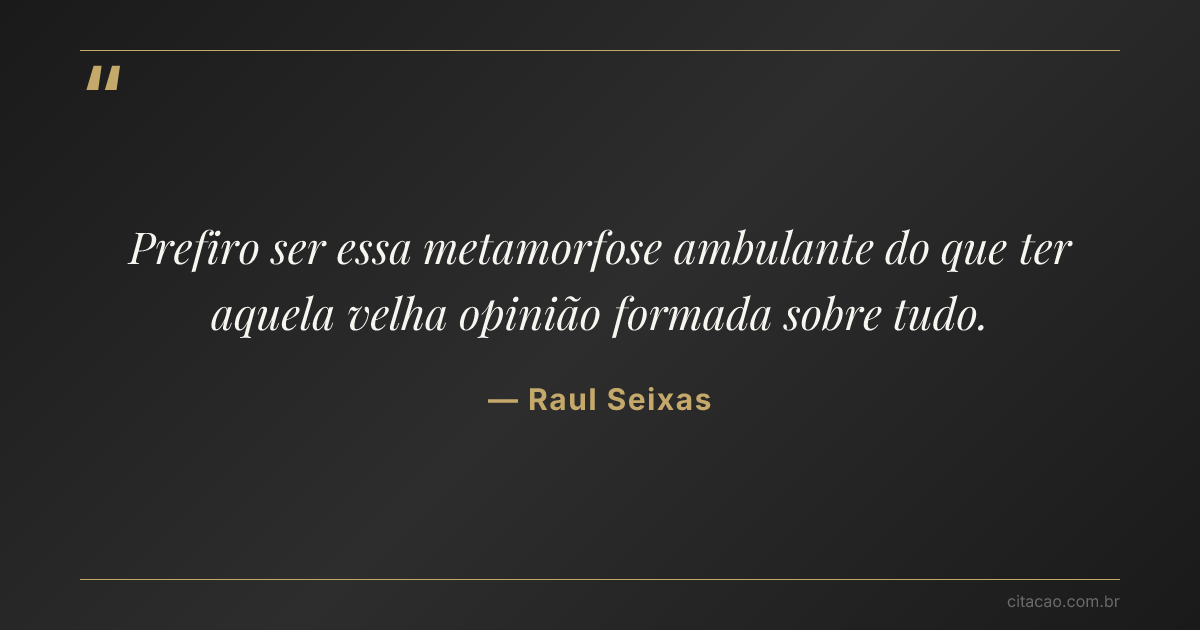 Citação de Raul Seixas