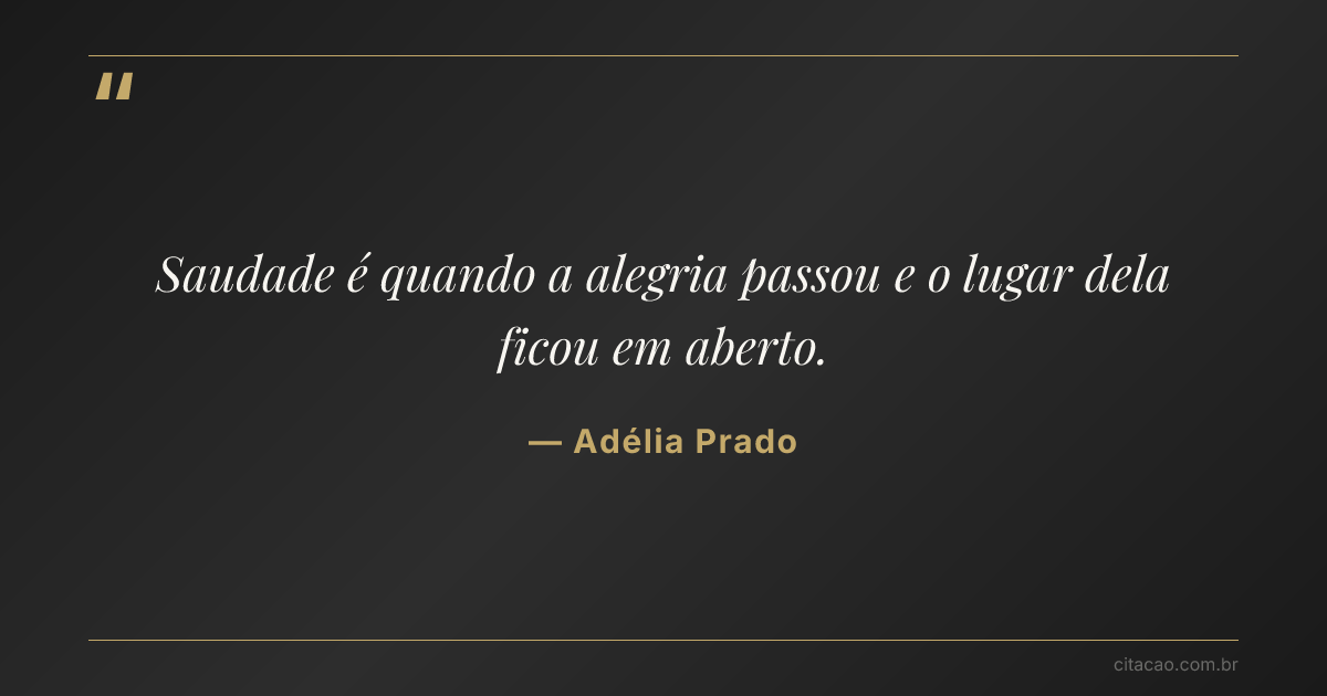Citação de Adélia Prado