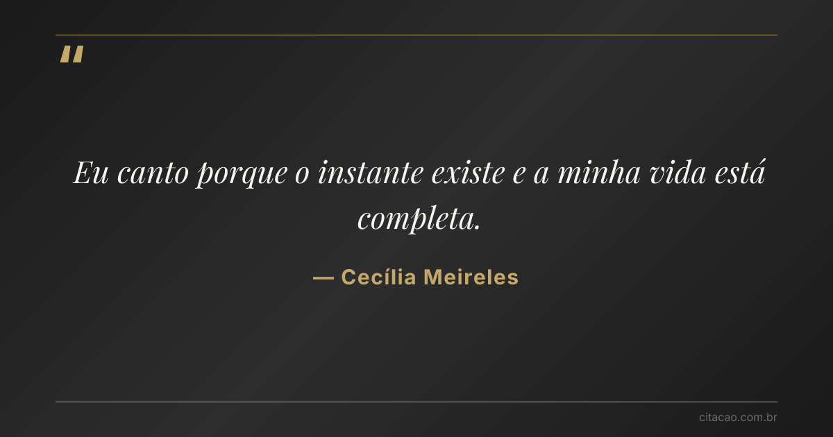 Citação de Cecília Meireles