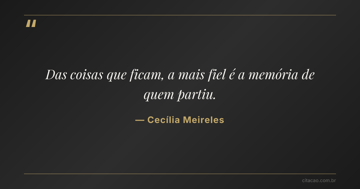 Citação de Cecília Meireles