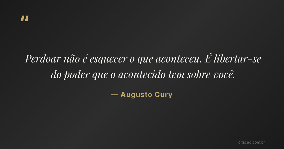 Citação de Augusto Cury