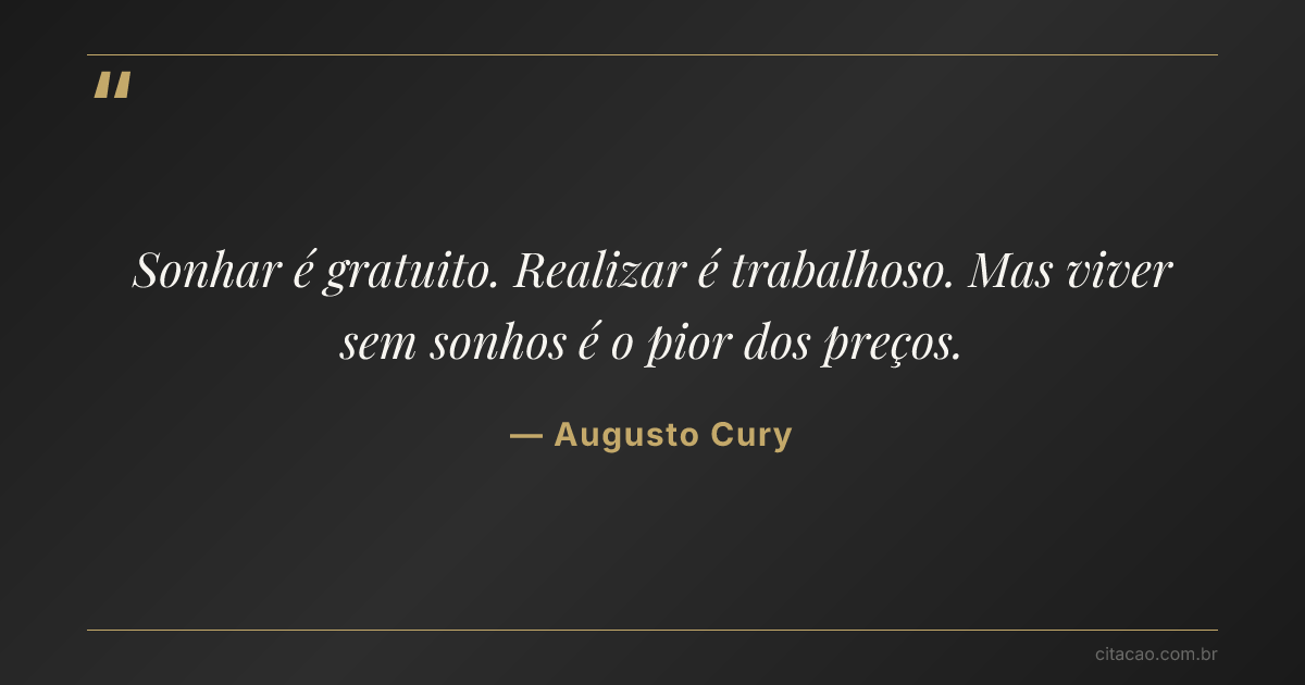Citação de Augusto Cury