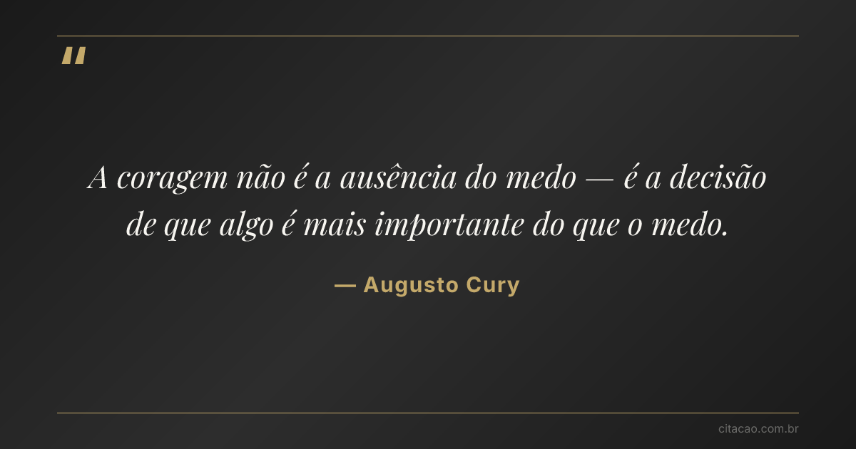 Citação de Augusto Cury