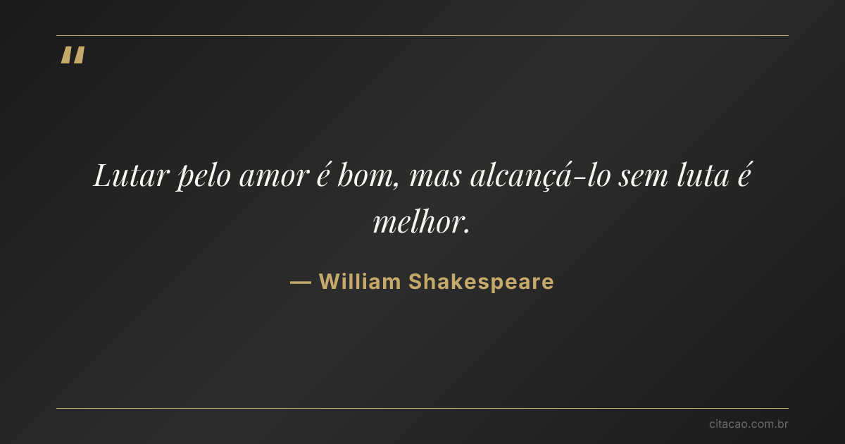 Citação de William Shakespeare