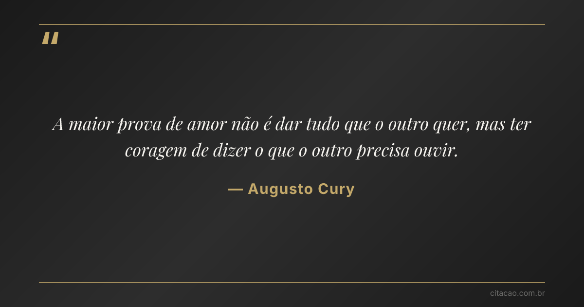 Citação de Augusto Cury