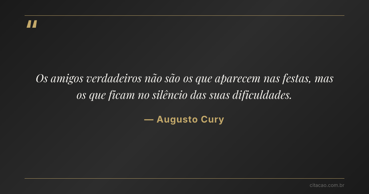 Citação de Augusto Cury