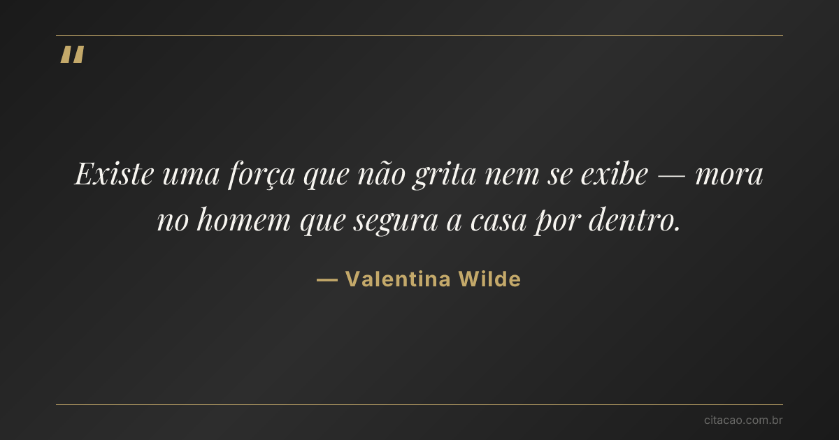 Citação de Valentina Wilde