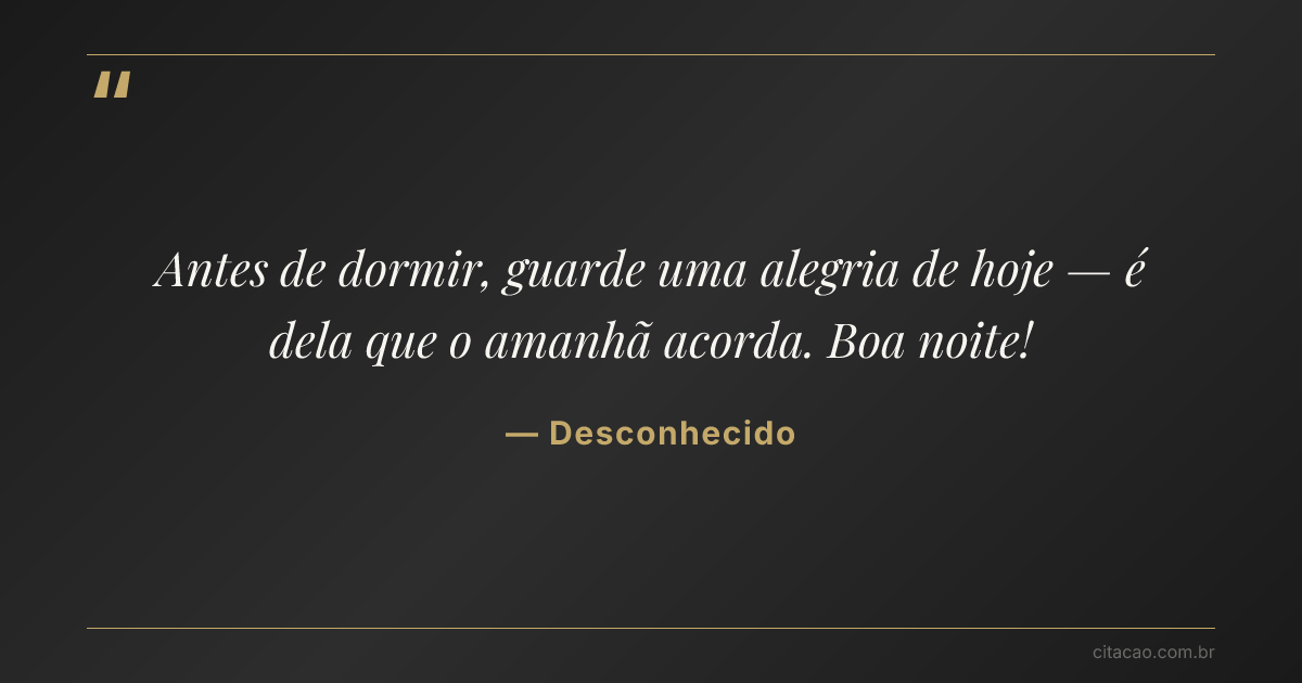 Citação de Desconhecido