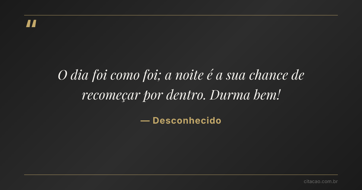 Citação de Desconhecido