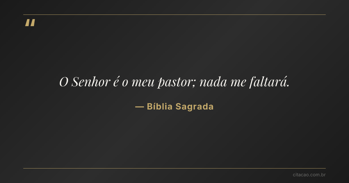 Citação de Bíblia Sagrada
