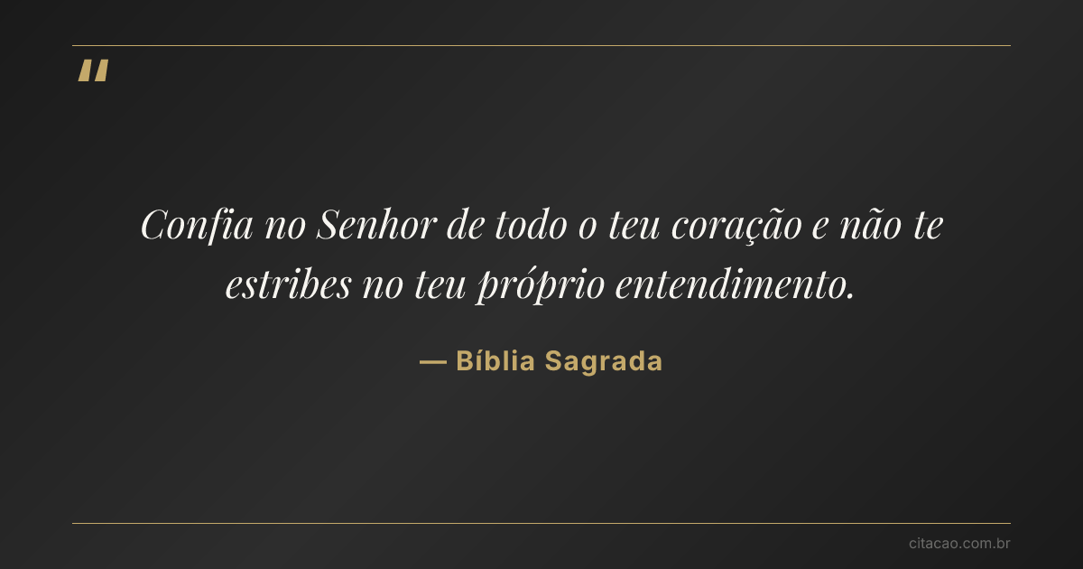 Citação de Bíblia Sagrada