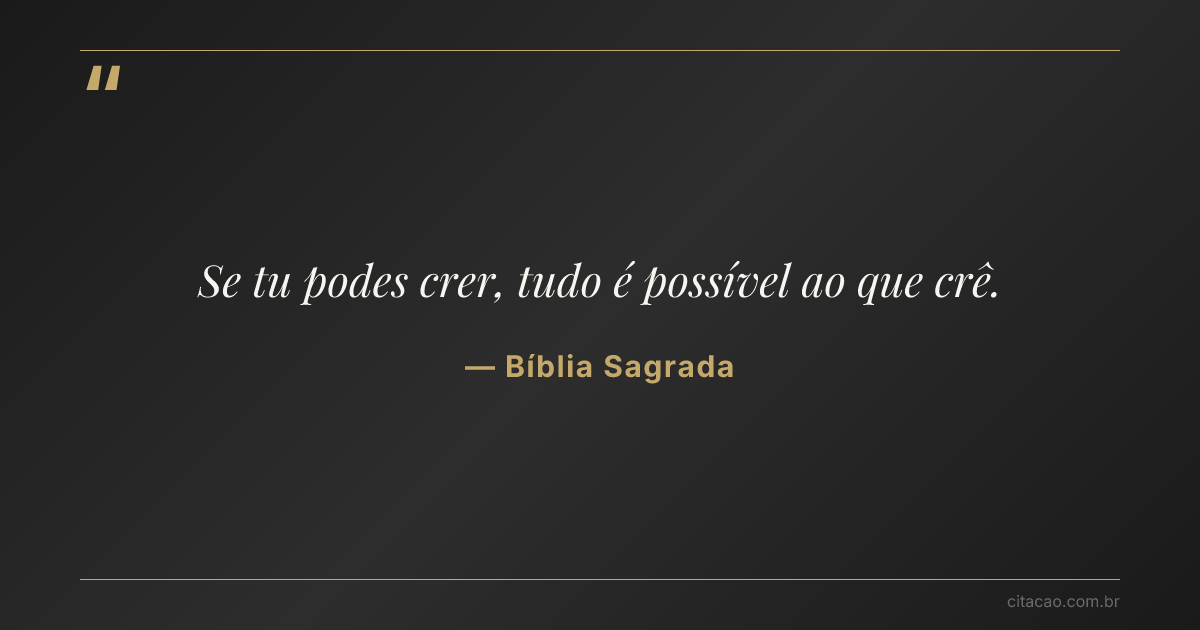 Citação de Bíblia Sagrada