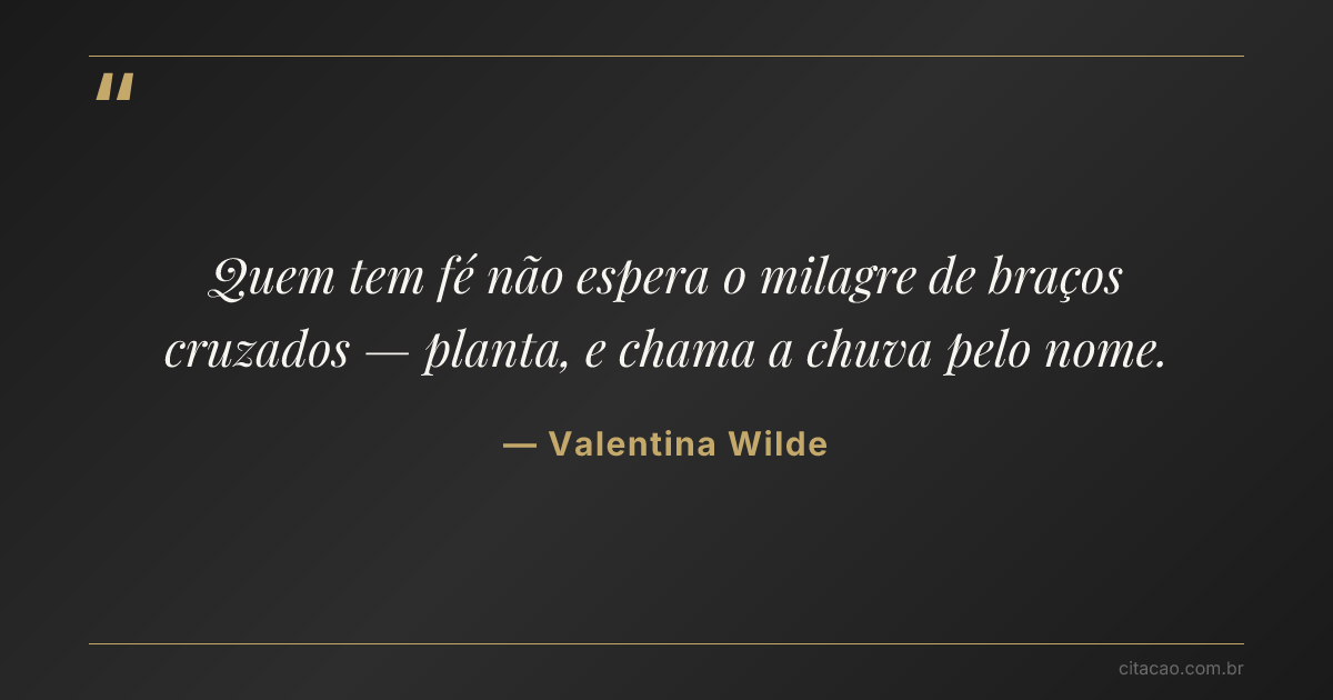 Citação de Valentina Wilde