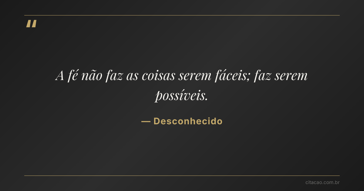 Citação de Desconhecido