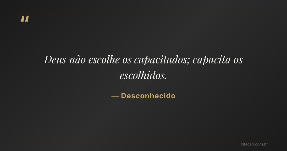 Citação de Desconhecido