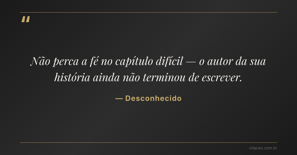 Citação de Desconhecido