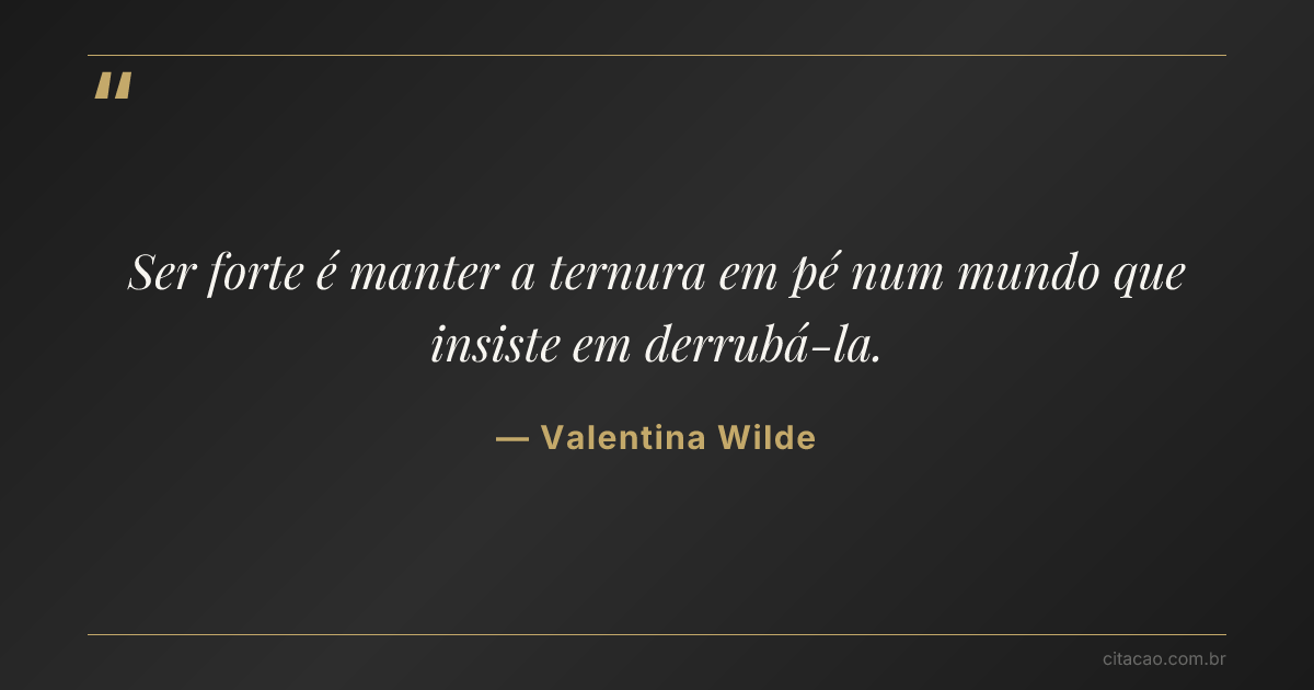 Citação de Valentina Wilde