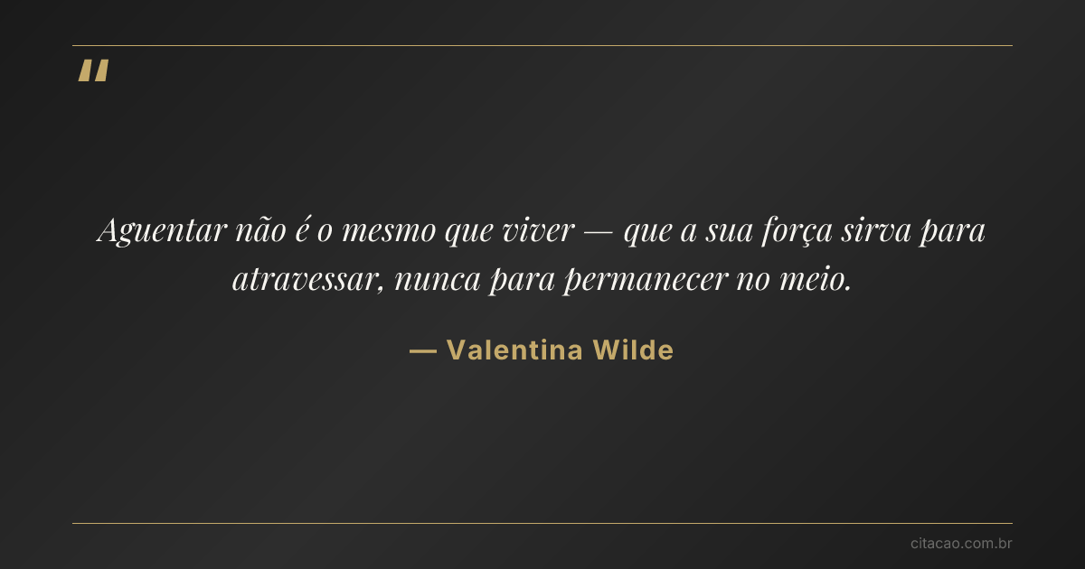 Citação de Valentina Wilde