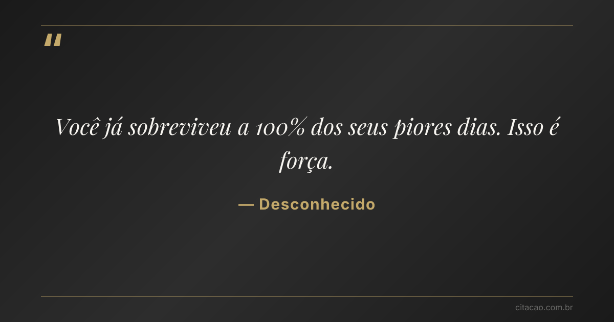 Citação de Desconhecido