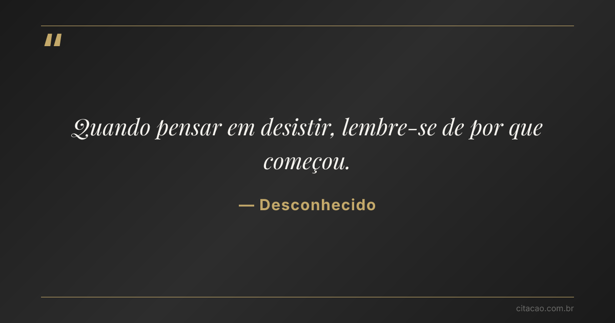 Citação de Desconhecido