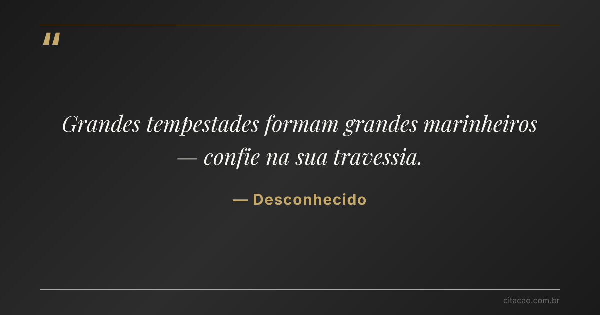 Citação de Desconhecido